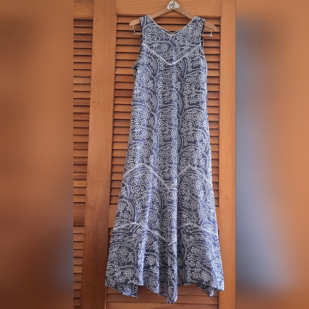 Sundance Navy and White Maxi Dress